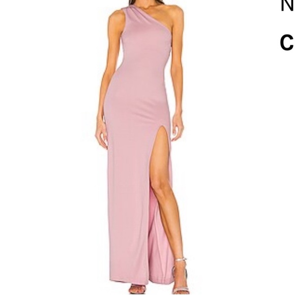 NBD Kamala Maxi Gown Dress Mauve Pink Sz Small S Spring Wedding Guest Party